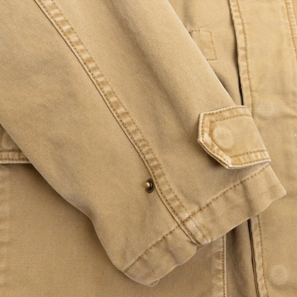 Aritzia TNA Jasper Field Jacket Relaxed Cotton Canvas Vintage Topaz Tan *Altered - Picture 8 of 16